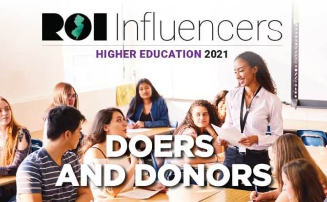ROI Influencers Higher Education 2021 Doers and donors